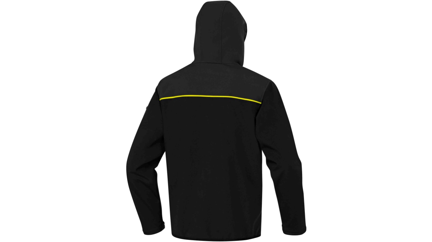 Delta Plus Horten 2 Black/Yellow, Lightweight, Water Repellent, Windproof Softshell Jacket, XL