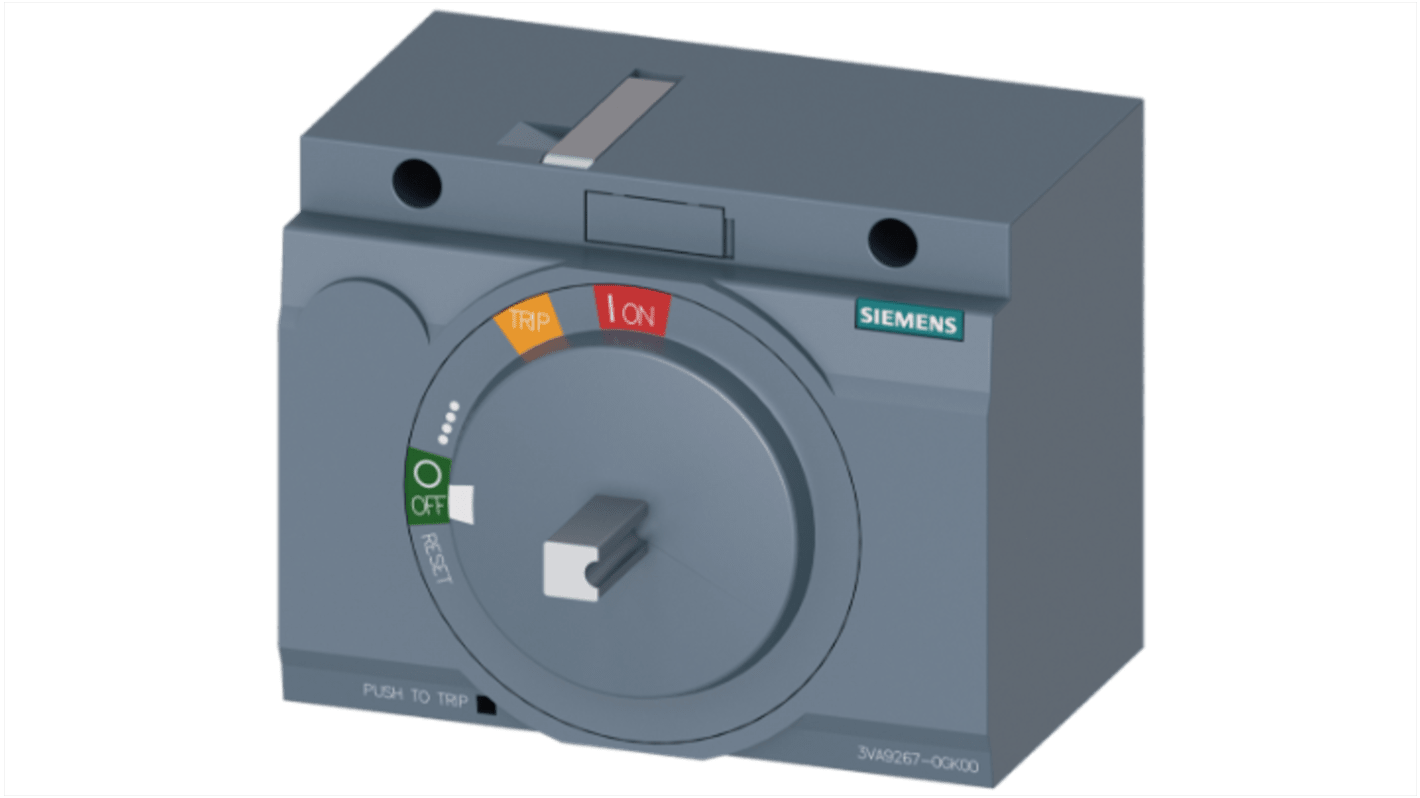 Siemens 3VA92 Drehantrieb mit Wellenstummel für 3VA2 100/160/250, Griff Grau SENTRON 82mm