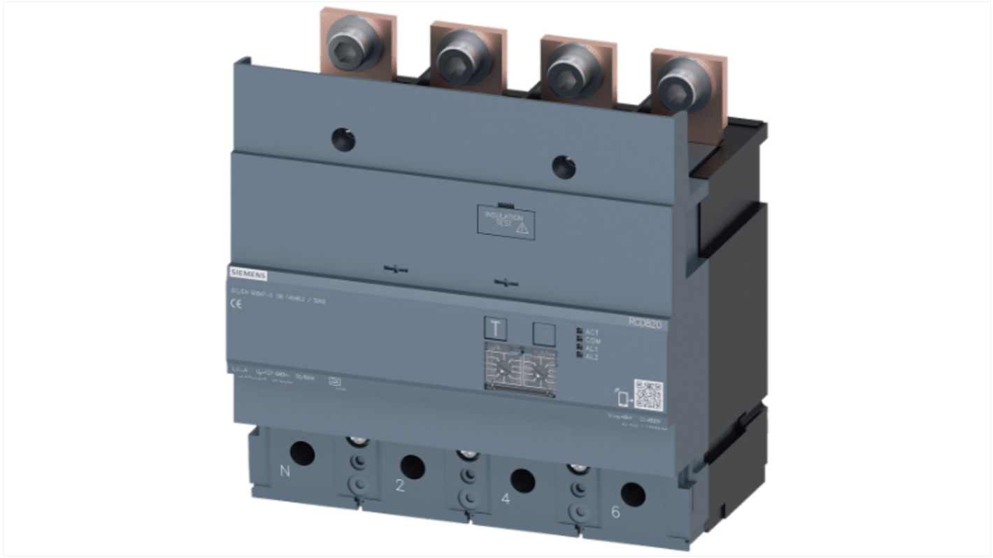 Interrupteur différentiel Siemens 3VA93, 4 Pôles, 400A, Type A