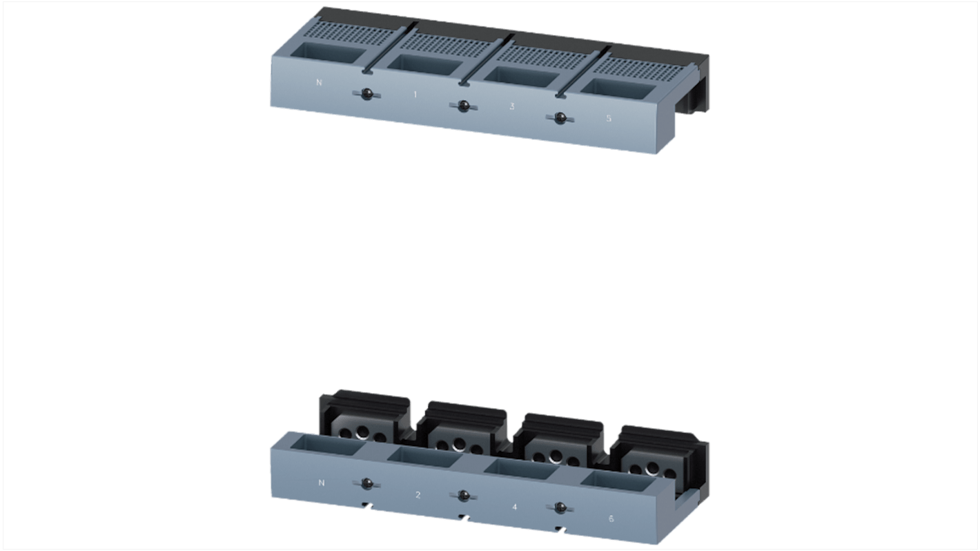 Protector de barra colectora Siemens 3VA9604-0QA00 SENTRON para uso con 3VA15/25 1000