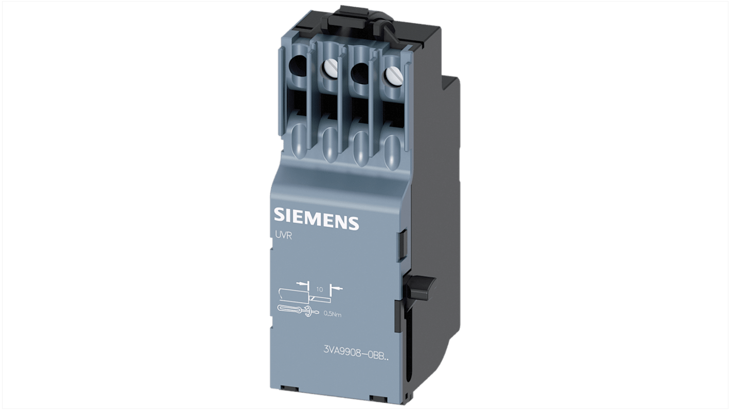 Déclencheur à minimum de tension Siemens SENTRON à utiliser avec 3VA1, 3VA20 → 3VA25