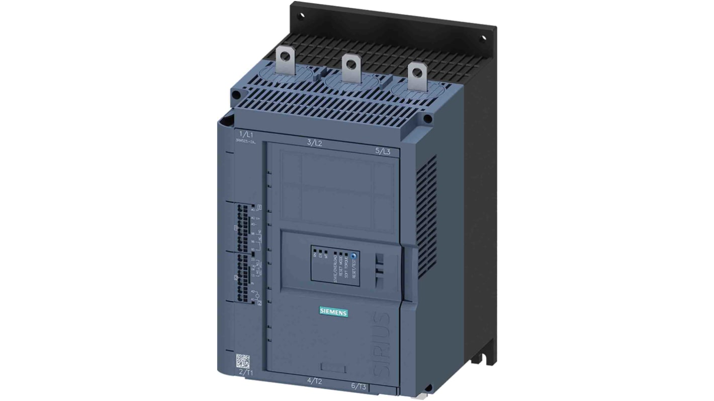 Arrancador de motor Siemens, 113 A, 480 V ac, 110 kW, trifásico