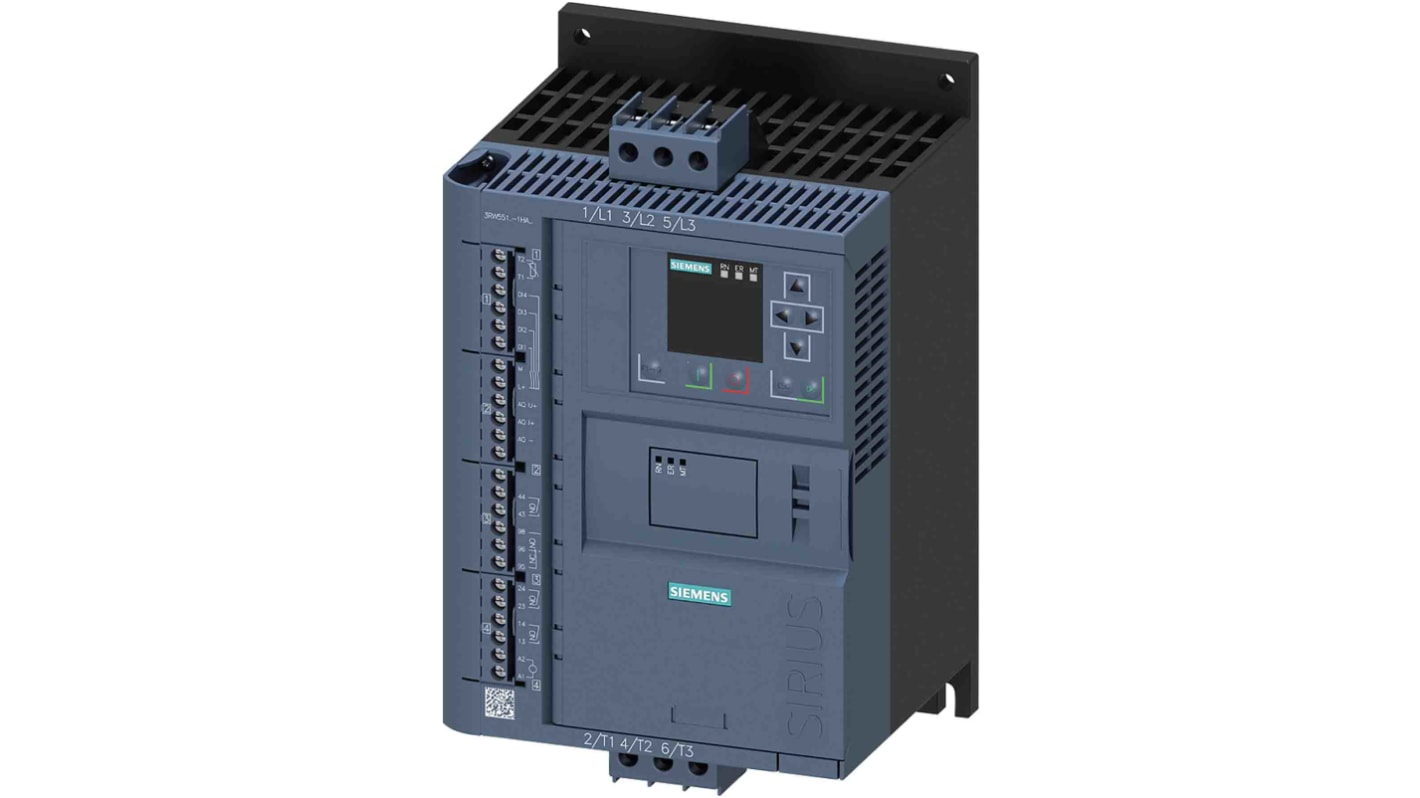 Démarreur moteur progressif, triphasé Siemens, 18,5 kW 600 V c.a. 18 A