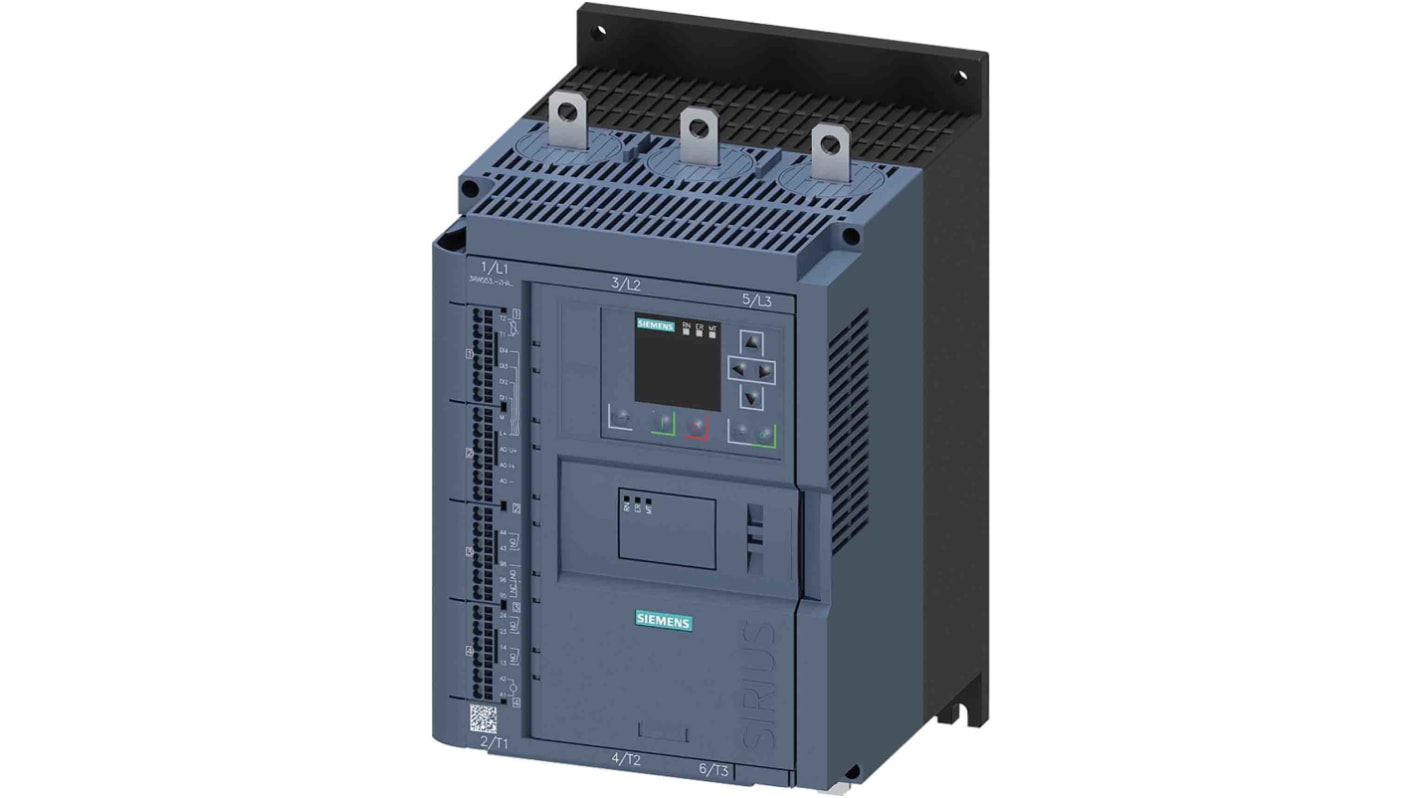 Démarreur moteur progressif, triphasé Siemens, 110 kW 480 V c.a. 113 A