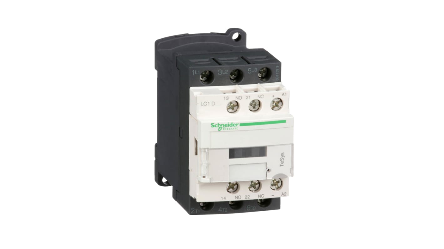 Contattore Reversibile Schneider Electric, 3 poli, 1 N/C + 1 N/A, 18 A, 10 kW, bobina 125 V c.c.