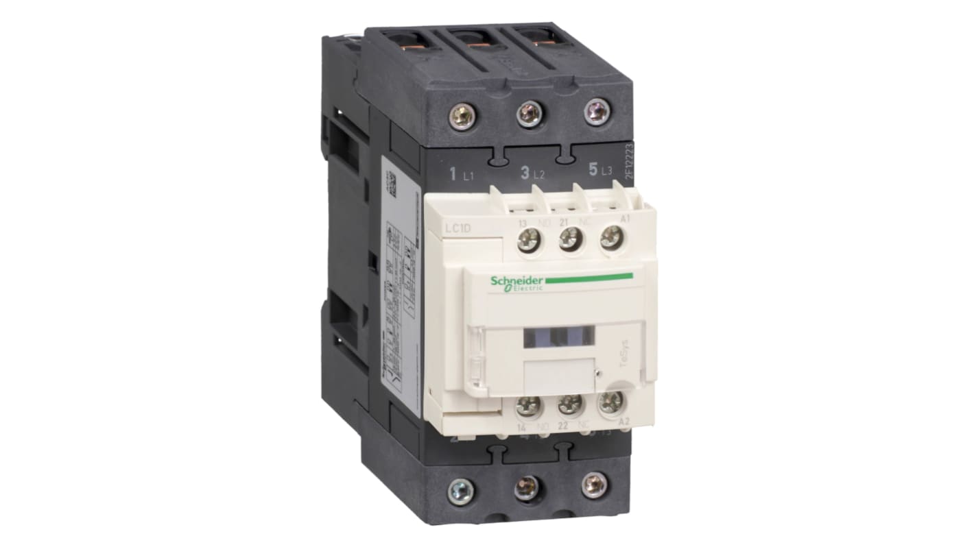 Contattore Reversibile Schneider Electric, 3 poli, 1 N/C + 1 N/A, 40 A, 30 kW, bobina 500 V c.a.