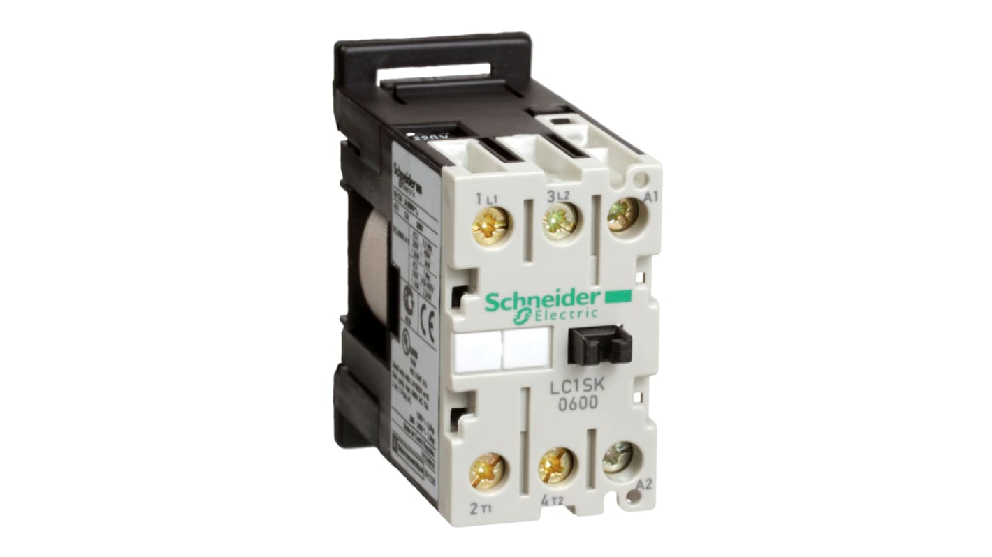 Schneider Electric TeSys SK Leistungsschütz / 230 V ac Spule, 2 -polig 2 NO (Schließer) / 6 A, Umkehrend