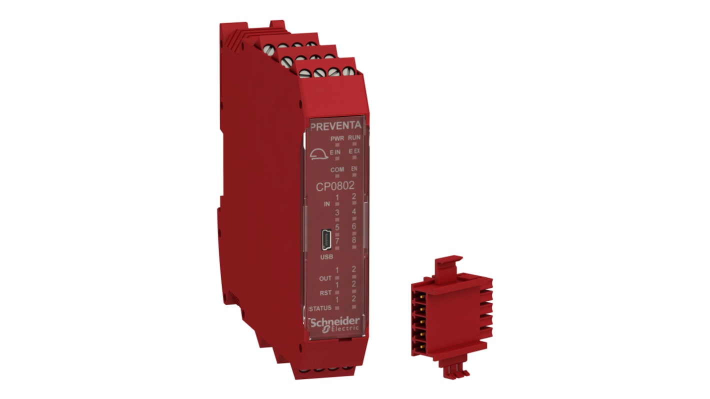 Schneider Electric Preventa XPSMCM Series Safety Controller, 8 Safety Inputs, 2 Safety Outputs, 24 V dc