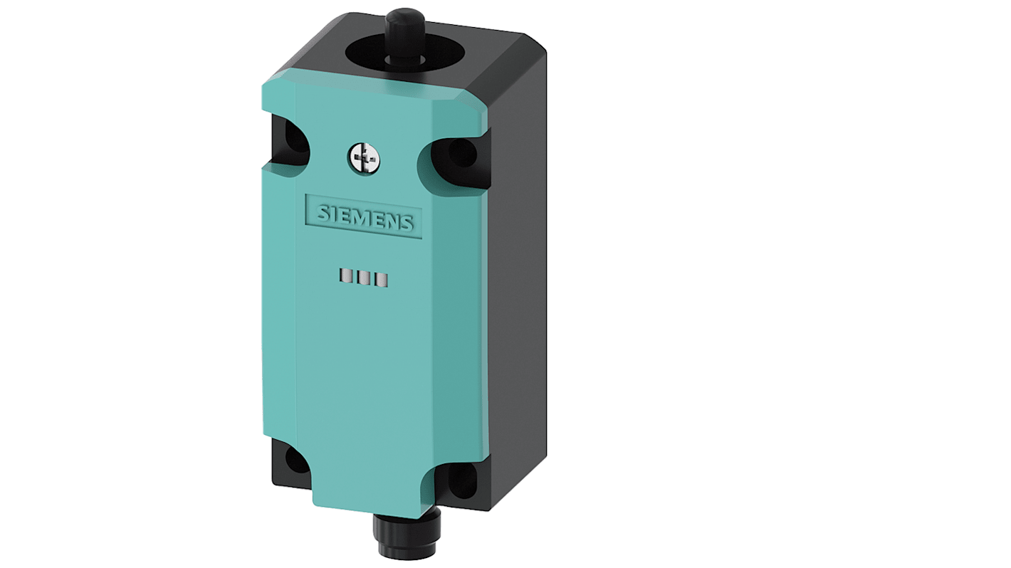 Siemens Plunger Limit Switch, 1NC/1NO, IP66, IP67, 5P, Metal Housing, 125V ac Max, 3A Max