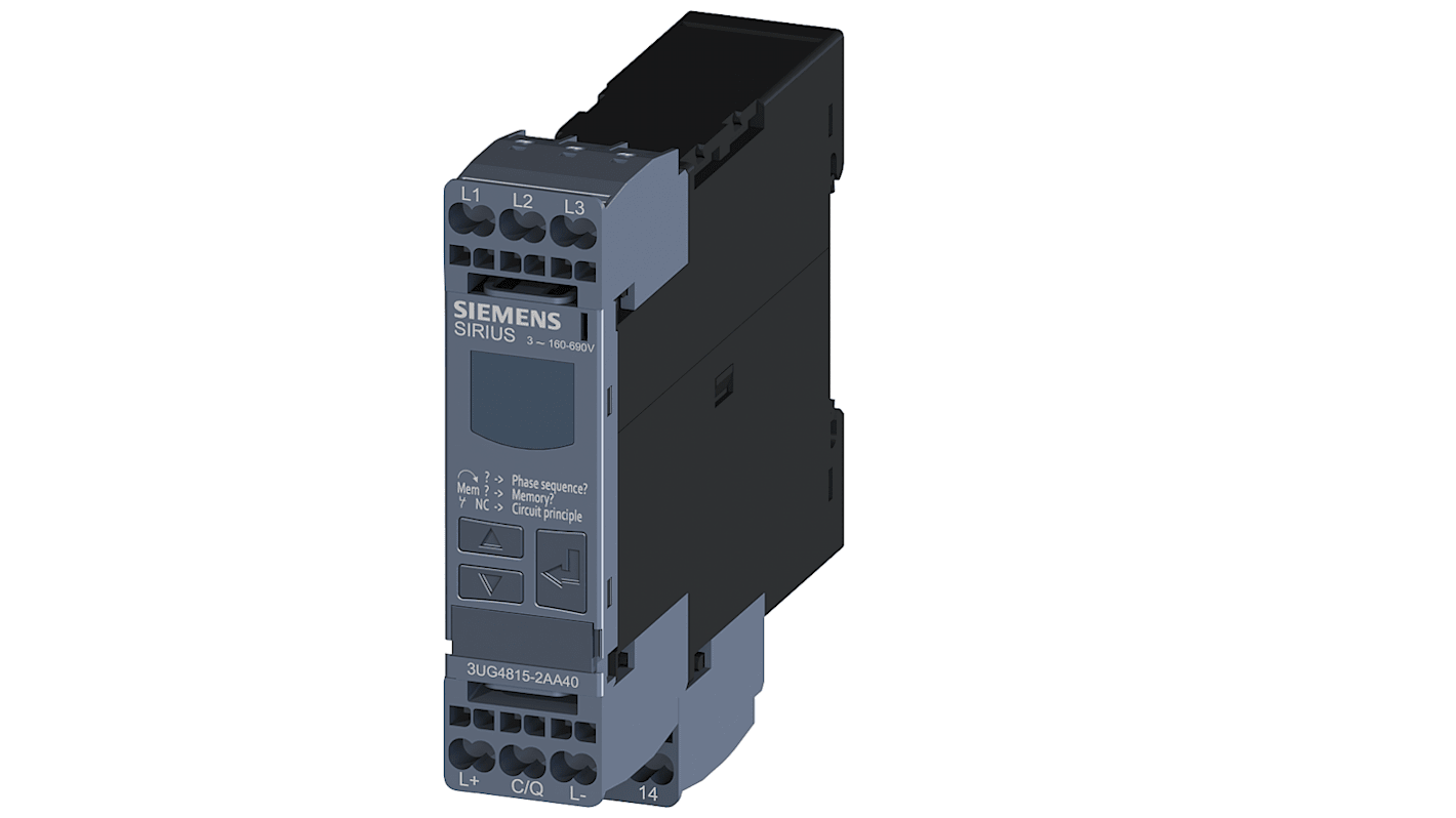 Siemens 3UG4 Überwachungsrelais 3-phasig, 1-poliger Wechsler Überspannung, Unterspannung