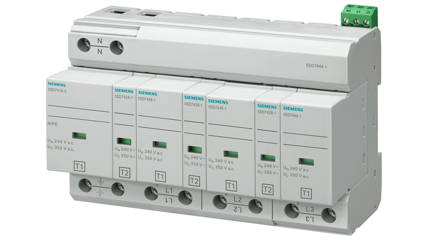 3 Phase Surge Protector, 25kA, DIN Rail Mount