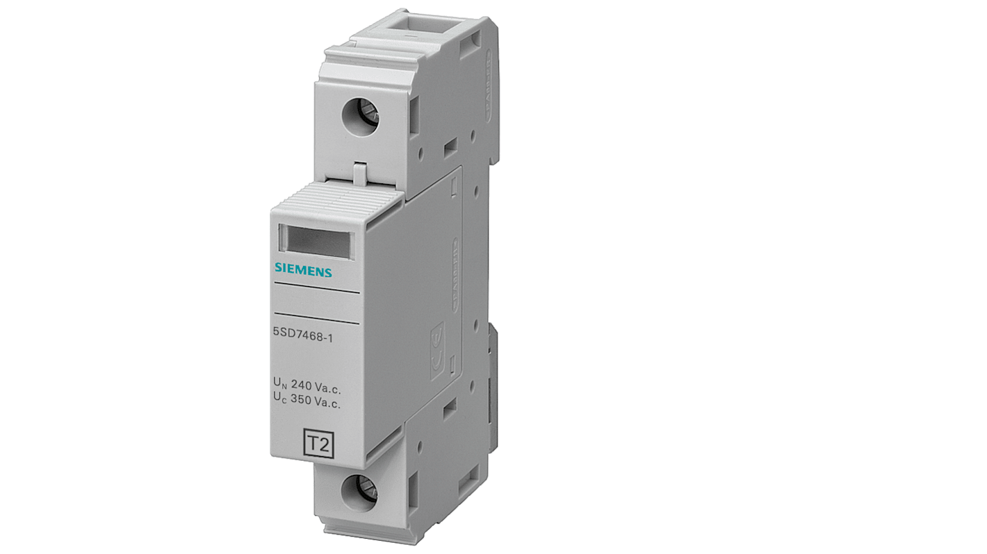 Siemens 1 Phase Surge Protector, 25kA, DIN Rail Mount