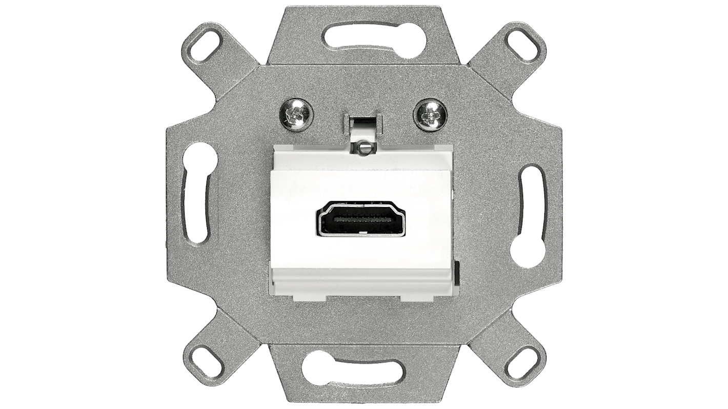 HDMI-Anschlussdose Schraubklemmen weiß