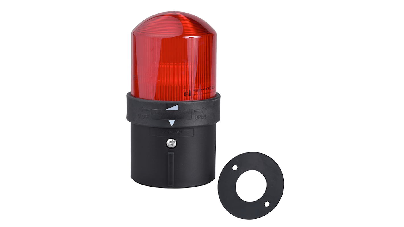 Schneider Electric Harmony XVBL Series Red Flashing Effect Beacon Unit, 120 V ac, LED Bulb, AC