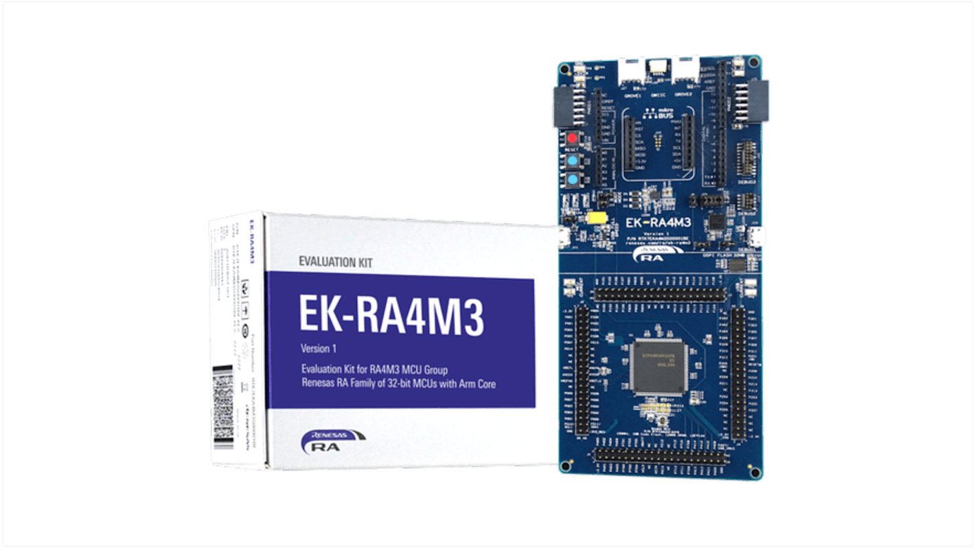 Renesas Electronics Evaluation Kit for RA4M3 MCU Group 12 bit ADC RTK7EKA4M3S00001BE