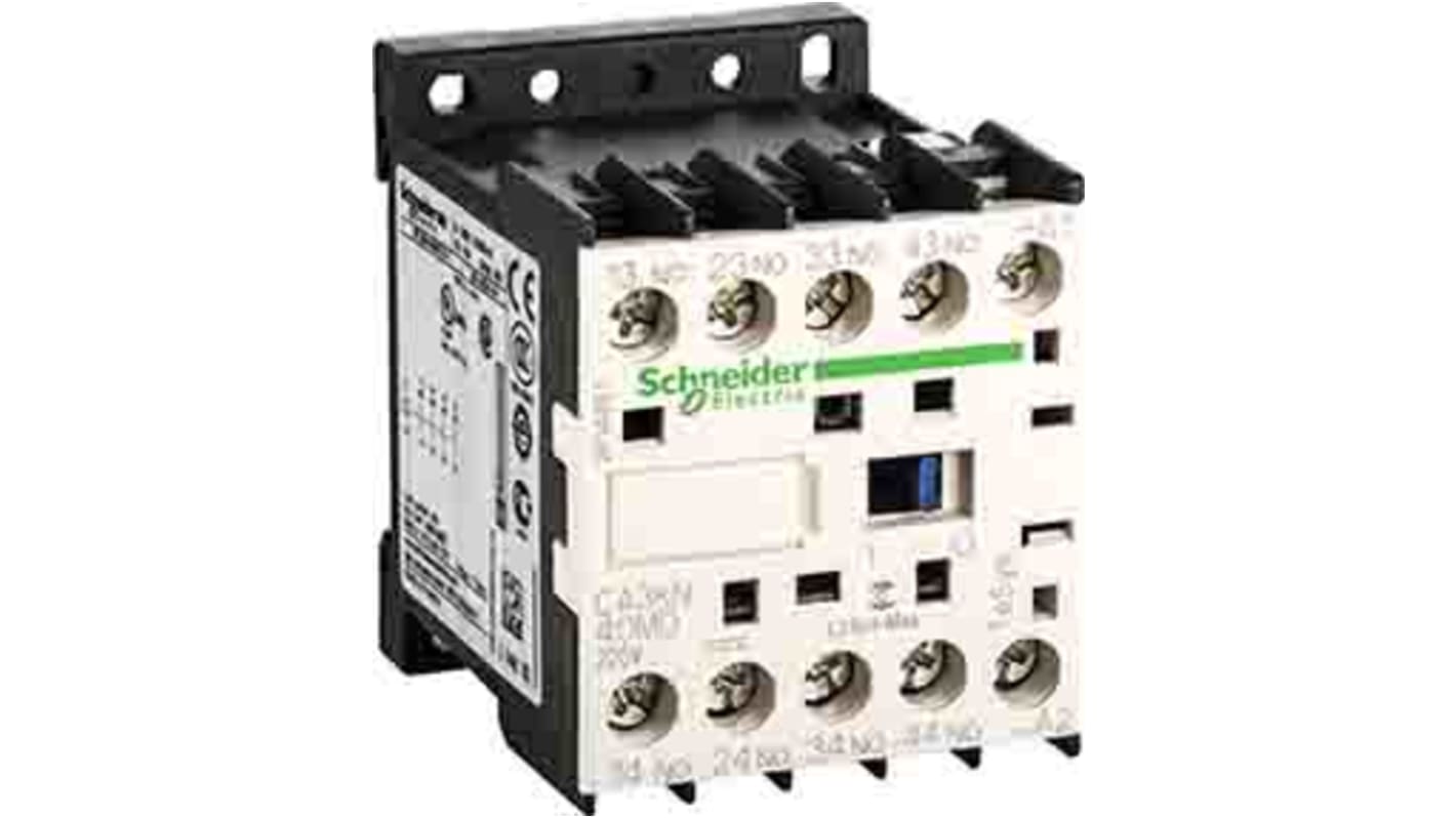 Relè di controllo Schneider Electric, 4NO, carico FLC 110 A, 5 mA