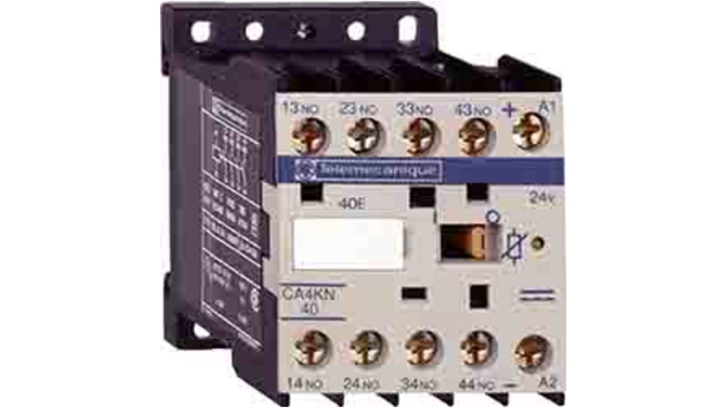 Schneider Electric Control Relay 3NO + 2NC, 10 A F.L.C, 5 mA Contact Rating, 0.07 kW, 24 Vac, TeSys