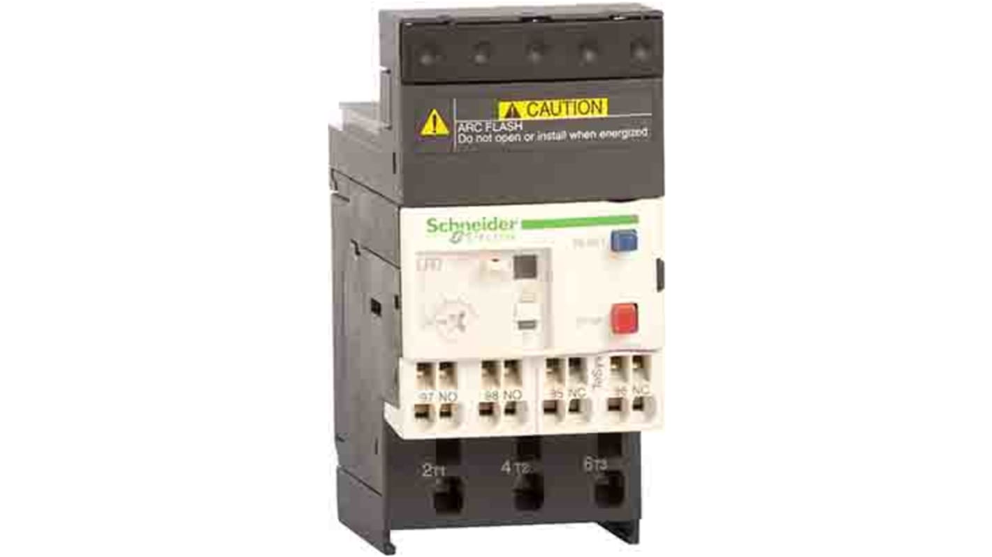 Schneider Electric Thermal Overload Relay 1NO + 1NC, 500 A F.L.C, 5 A Contact Rating, 120 Kw, 24 Vac, SP, TeSys