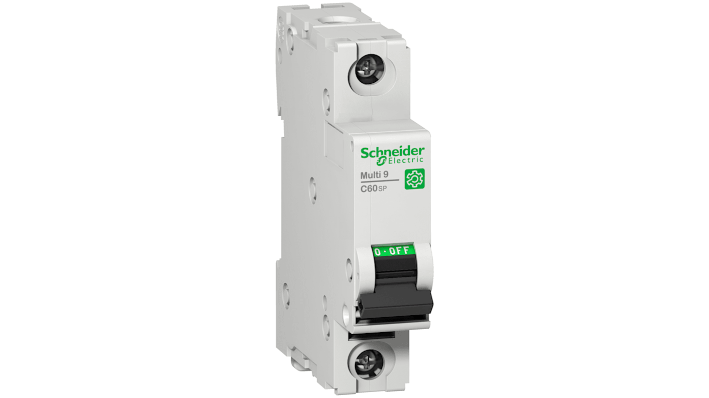 Schneider Electric C60SP Haushalts-MCB Leitungsschutzschalter Typ B, 1-polig 2A 415V, Abschaltvermögen 20 kA Multi 9