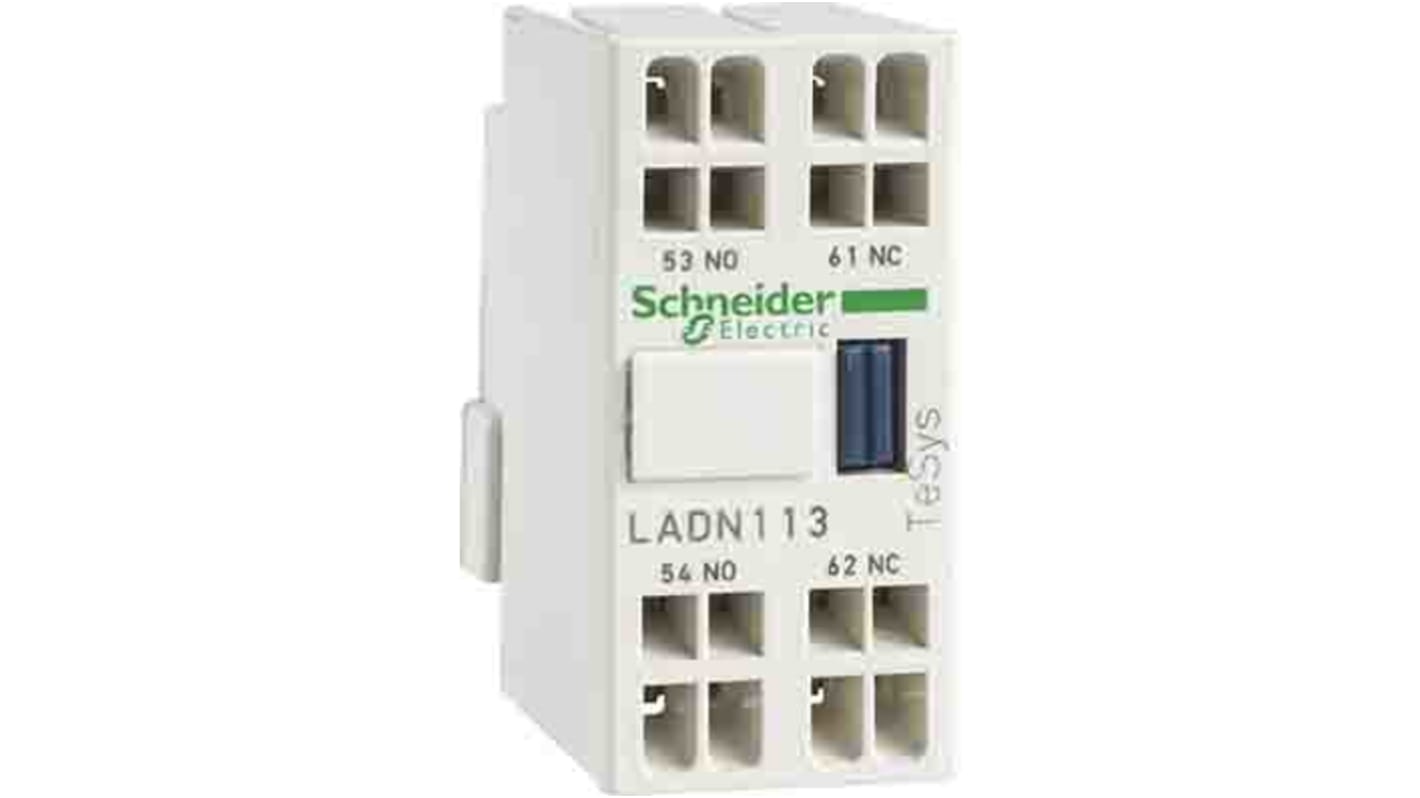 Blocco di contatti ausiliari Schneider Electric, 2NC, per guida DIN, serie LADN