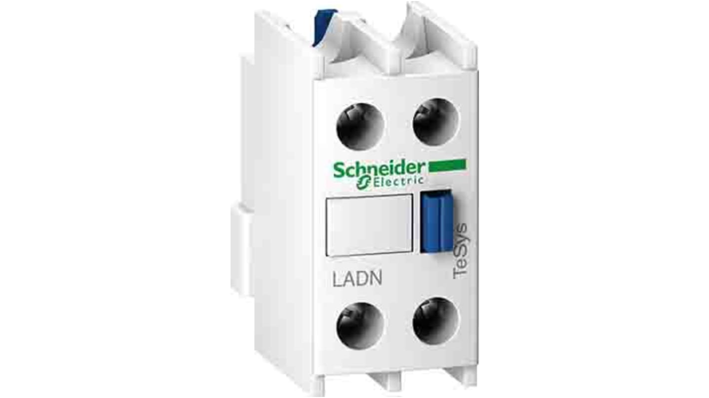 Blocco di contatti ausiliari Schneider Electric, 1 N/C + 1 N/A, per guida DIN, serie LADN