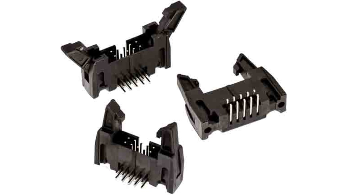 Conector macho para PCB Ángulo de 90° Wurth Elektronik serie WR-BHD de 14 vías, 2 filas, paso 2.54mm