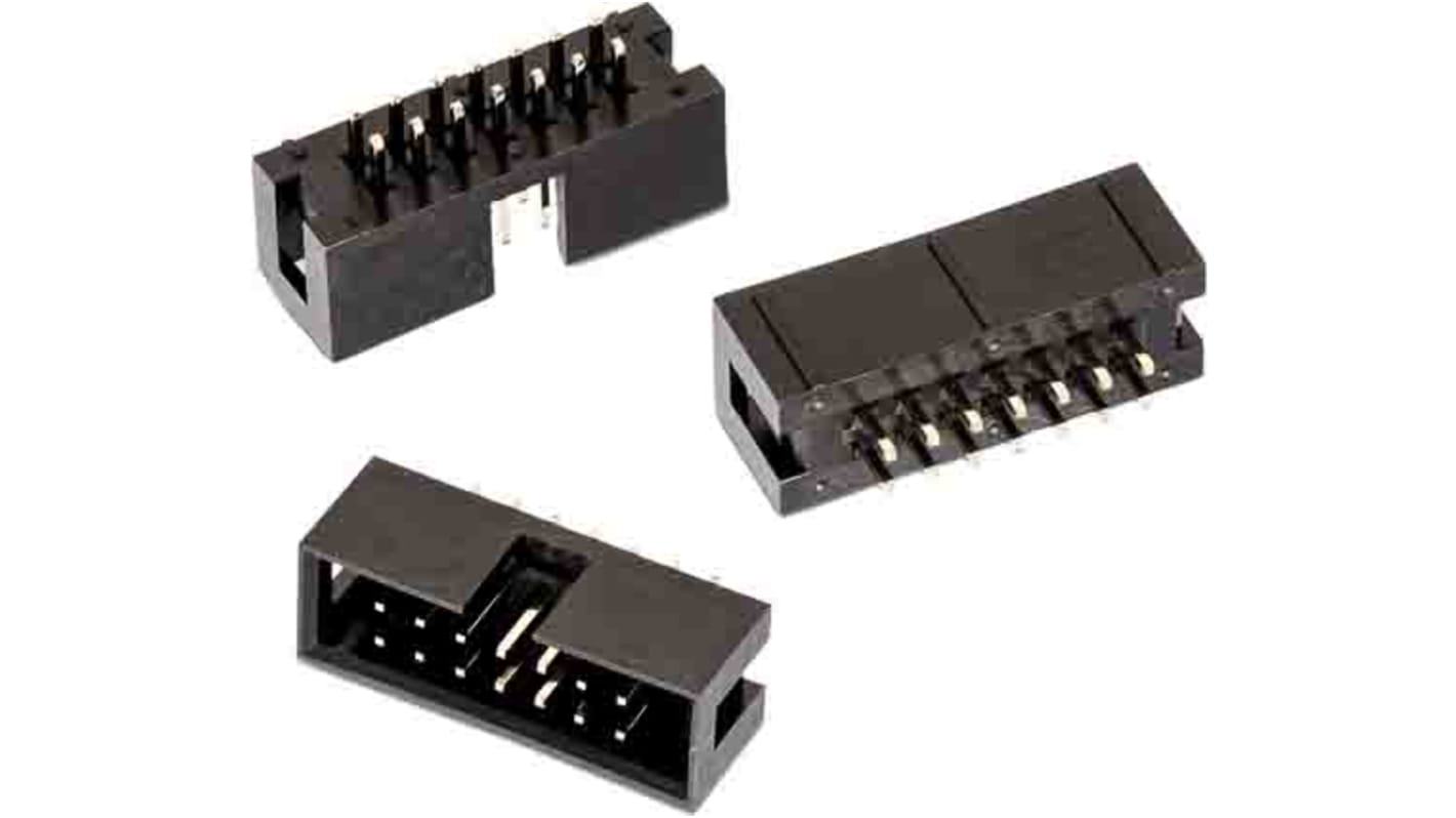 Wurth Elektronik WR-BHD Series Straight PCB Header, 14 Contact(s), 2.54mm Pitch, 2 Row(s)