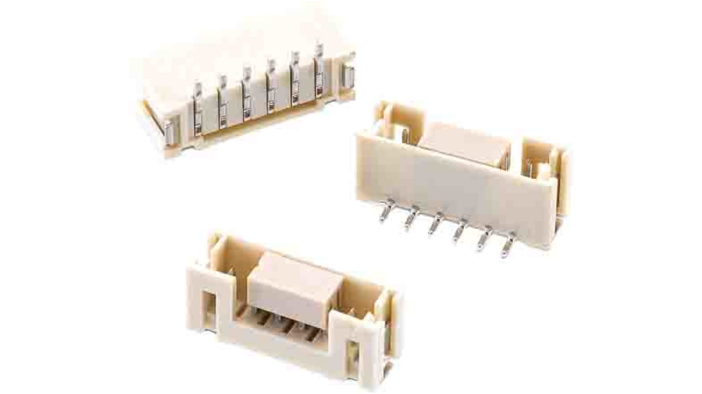 Wurth Elektronik WR-WTB Series Vertical PCB Header, 6 Contact(s), 2.0mm Pitch, 1 Row(s)