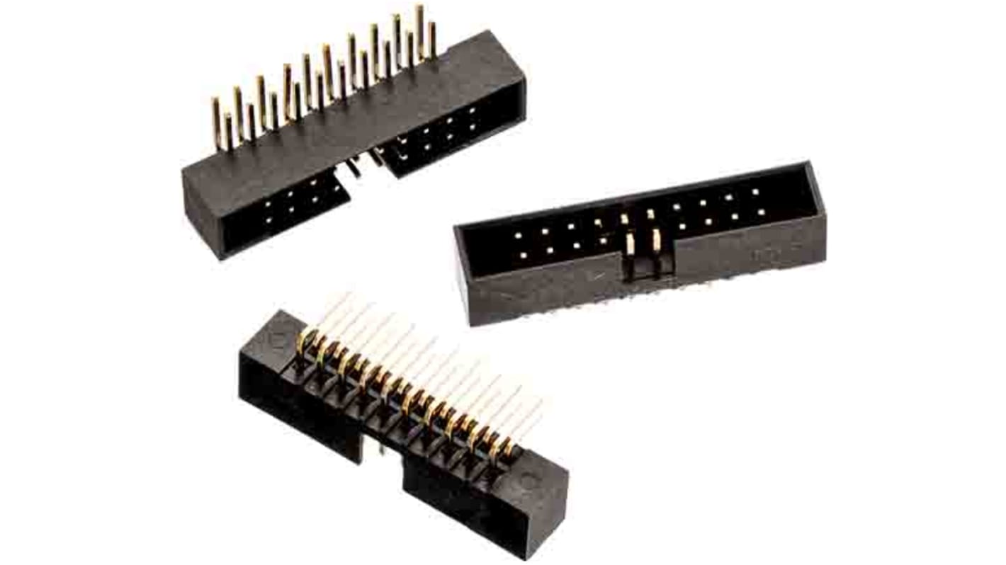 Conector macho para PCB Ángulo de 90° Wurth Elektronik serie WR-BHD de 10 vías, 2 filas, paso 2.0mm