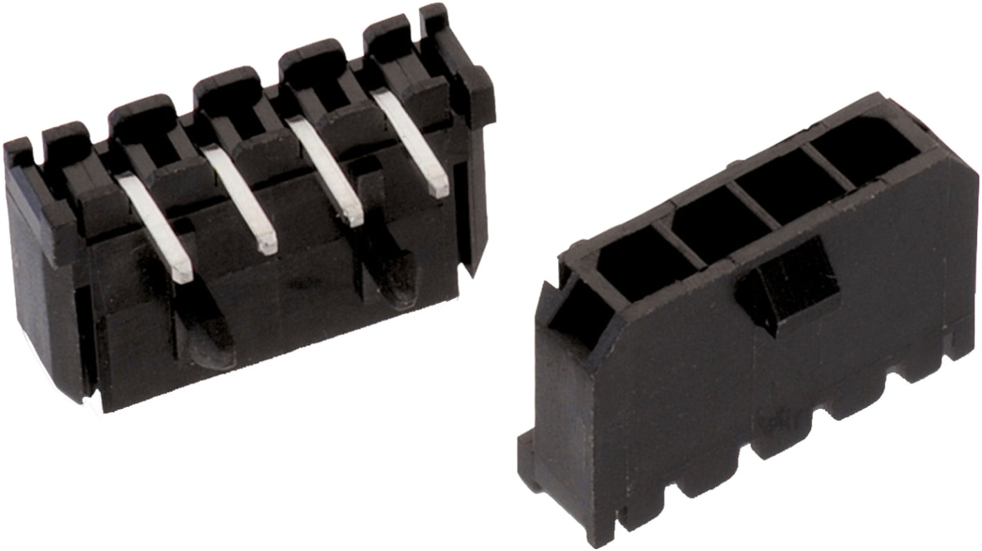 Conector macho para PCB Ángulo de 90° Wurth Elektronik serie WR-MPC3 de 6 vías, 1 fila, paso 3.0mm