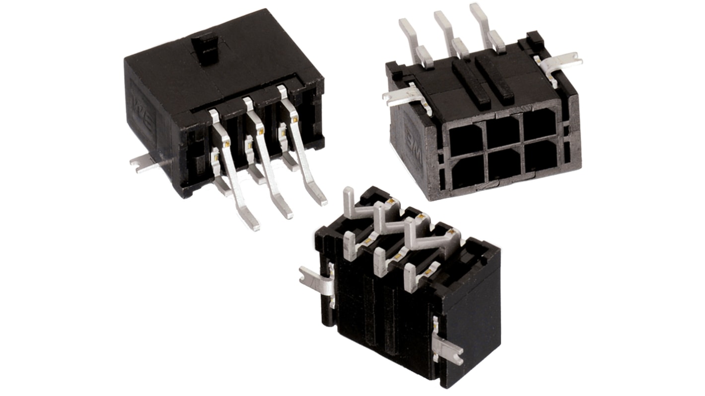 File di contatti PCB Wurth Elektronik, 12 vie, 2 file, passo 3.0mm