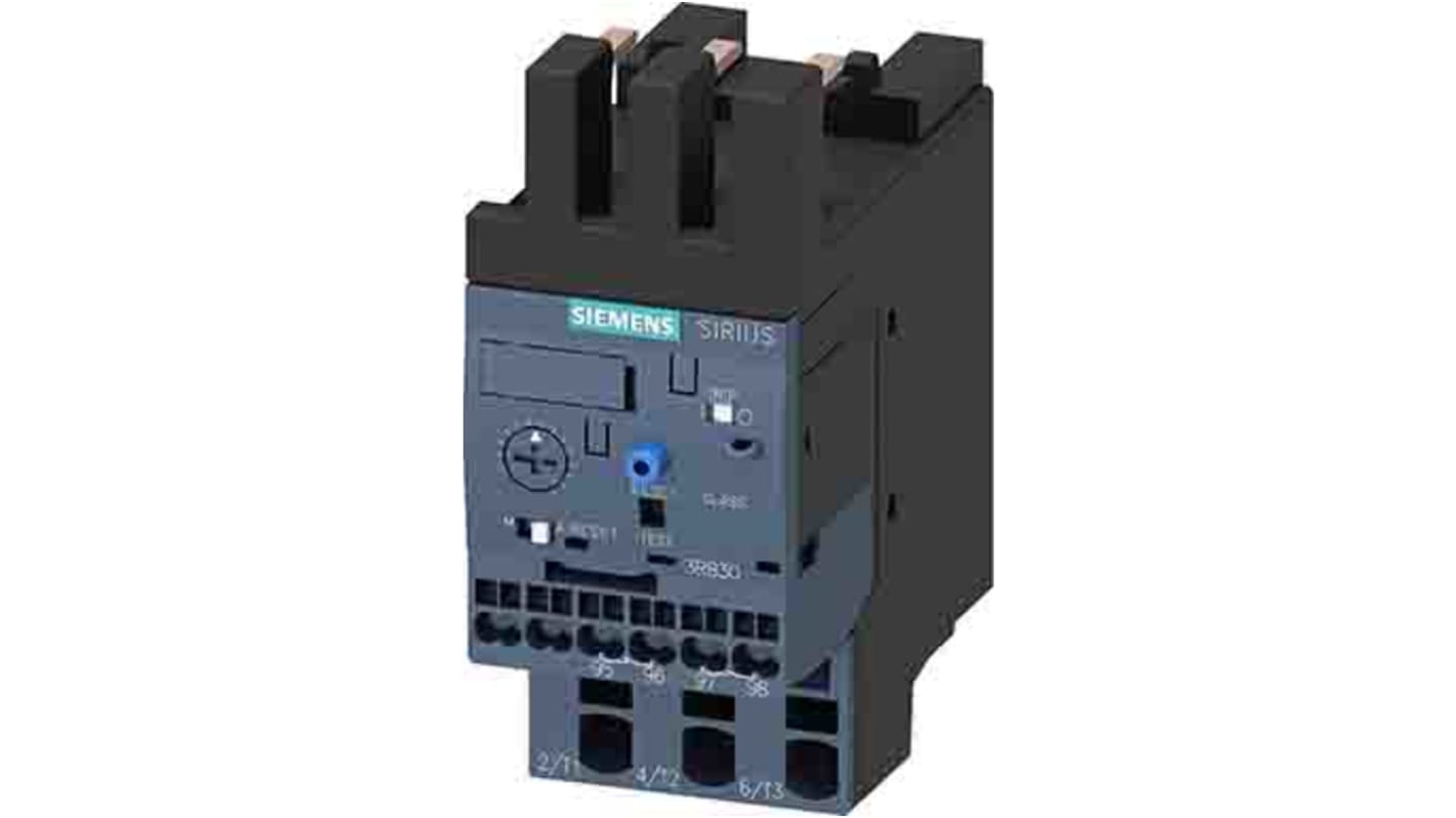 Relé de sobrecarga Siemens 3RB, 1NC + 1NO, 6 → 25 A