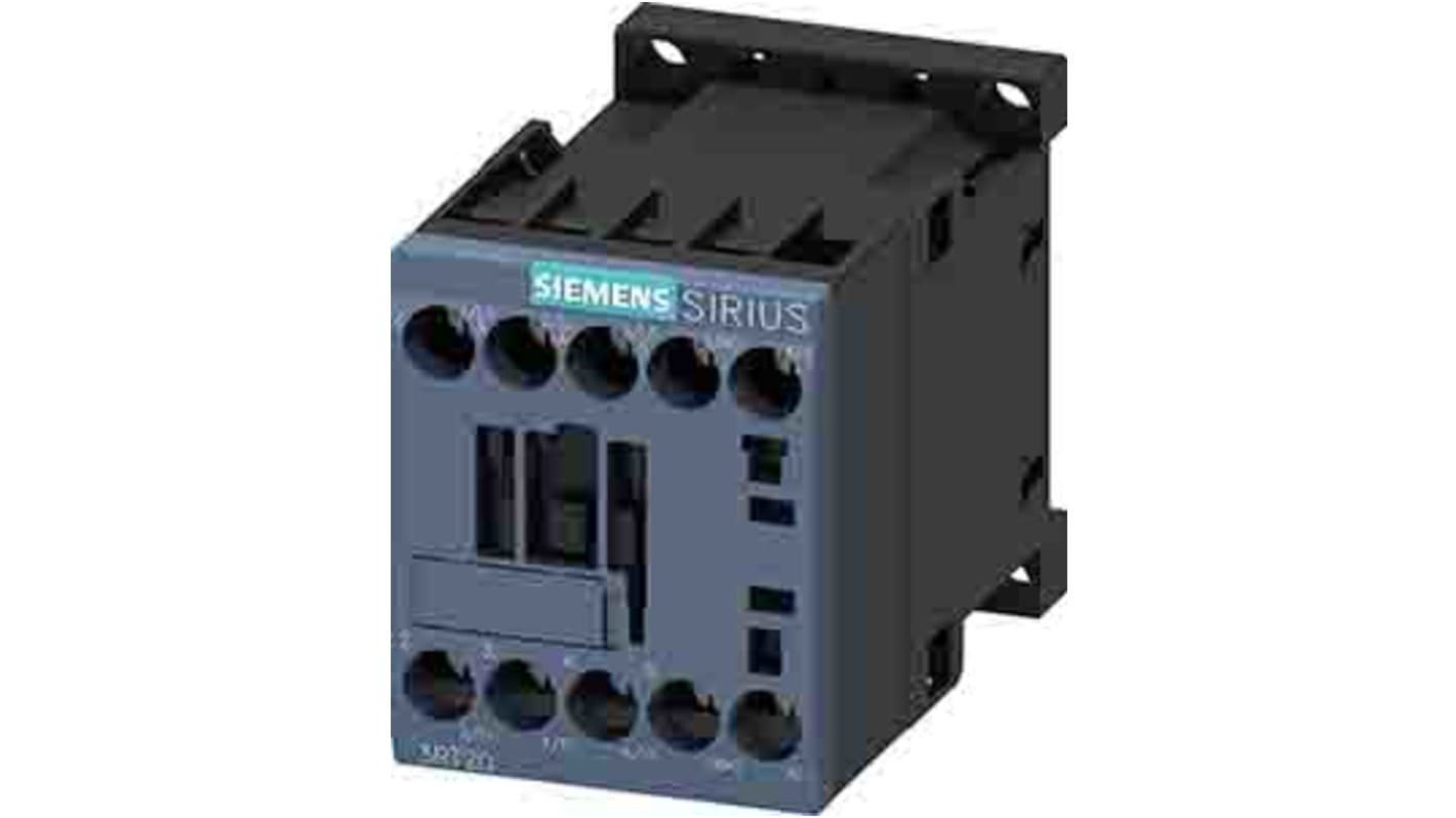 Siemens SIRIUS Contactor, 24 V dc Coil, 3-Pole, 7 A, 3 kW, 1NO