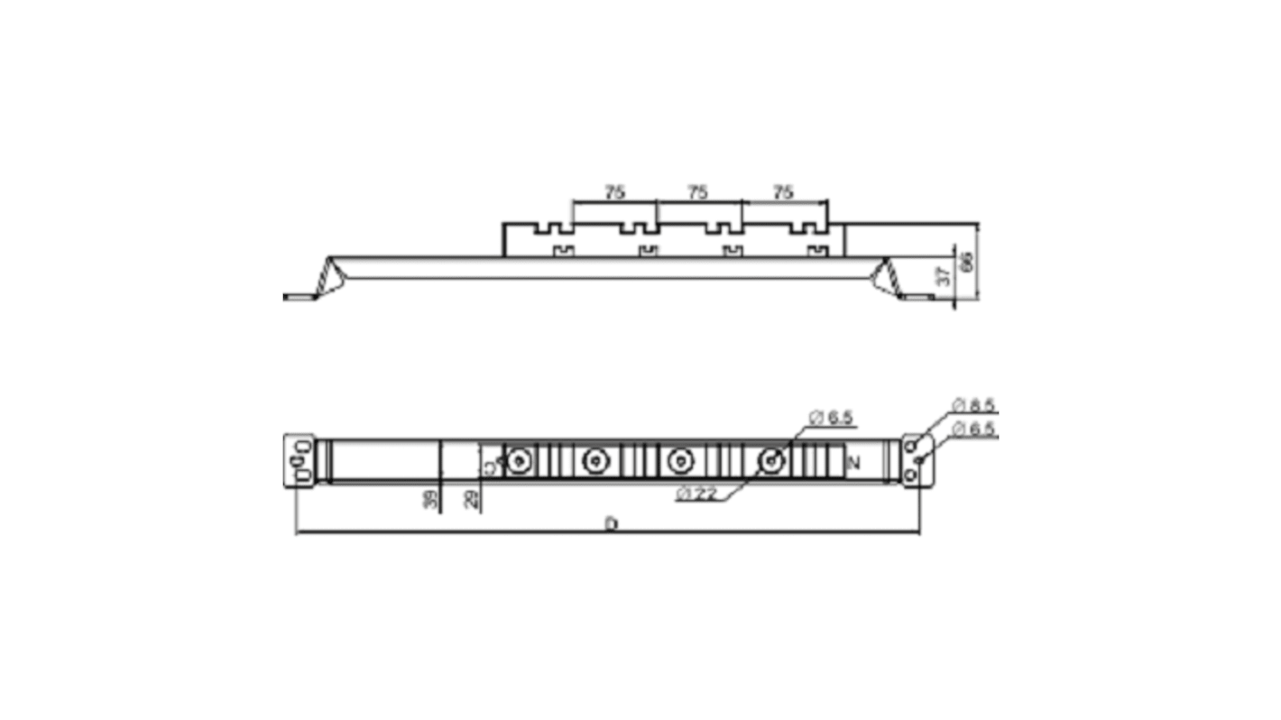 Schneider Electric ロッキングバーキット ロックシステム, 66mm x 600mm NSYAS