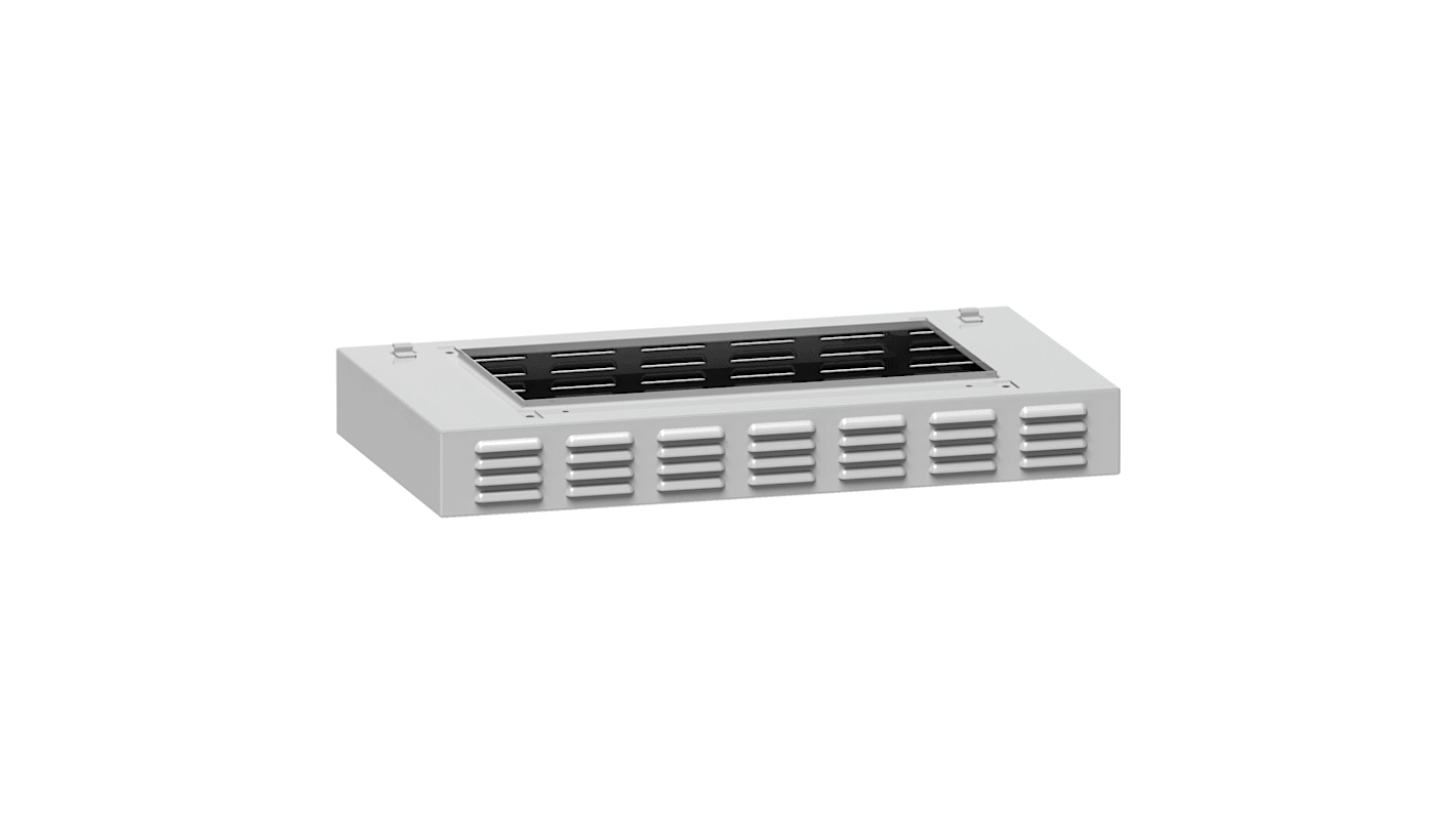 Cubierta Superior con Ventilación Schneider Electric serie NSYSFCVR, 1200 x 400 x 95mm, para usar con Espacial SFHD