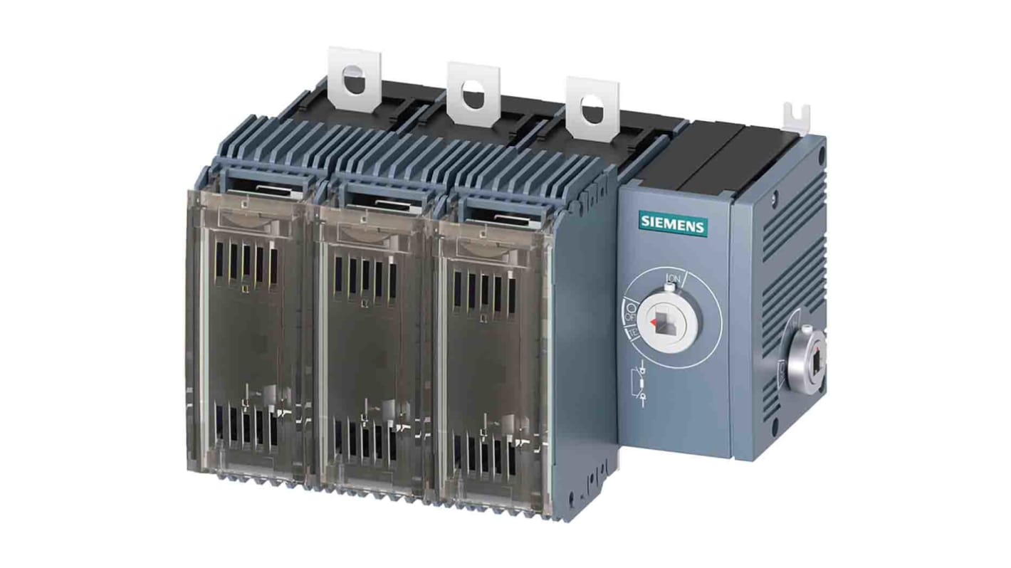 Interruptor seccionador con fusible Siemens, 160A, 3, Fusible NH00, NH000 SENTRON 3KF
