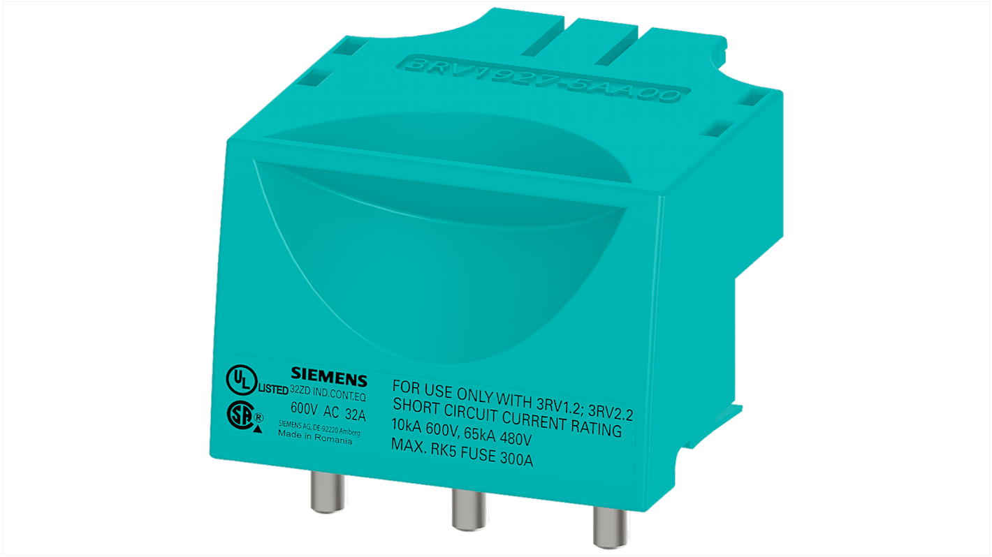 Enchufe de conexión Siemens 3RV1927-5A 3RV para uso con Tamaño del disyuntor S0