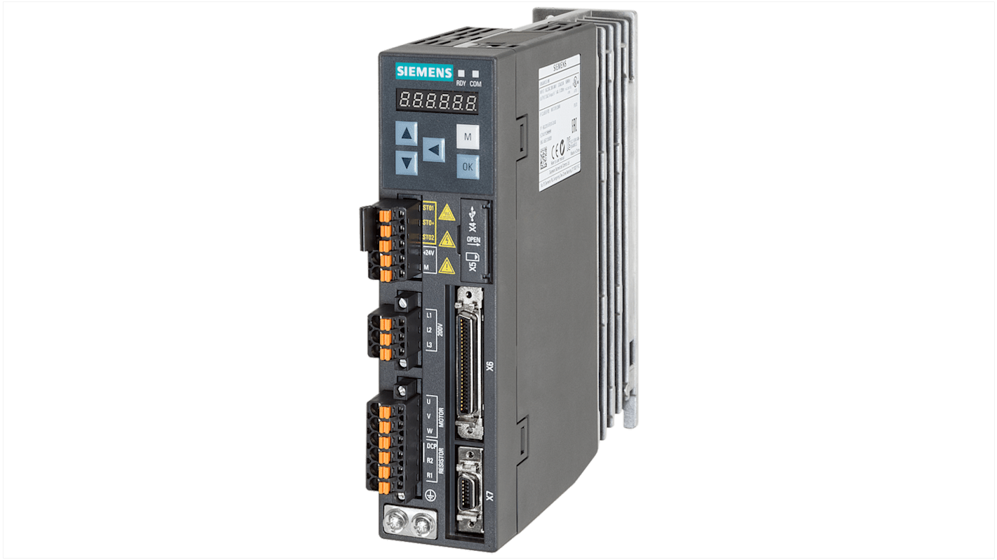 Siemens 0.1 kW Servo Drive, 200 - 240 V, 1 Phase, 3.6 A, 240 V