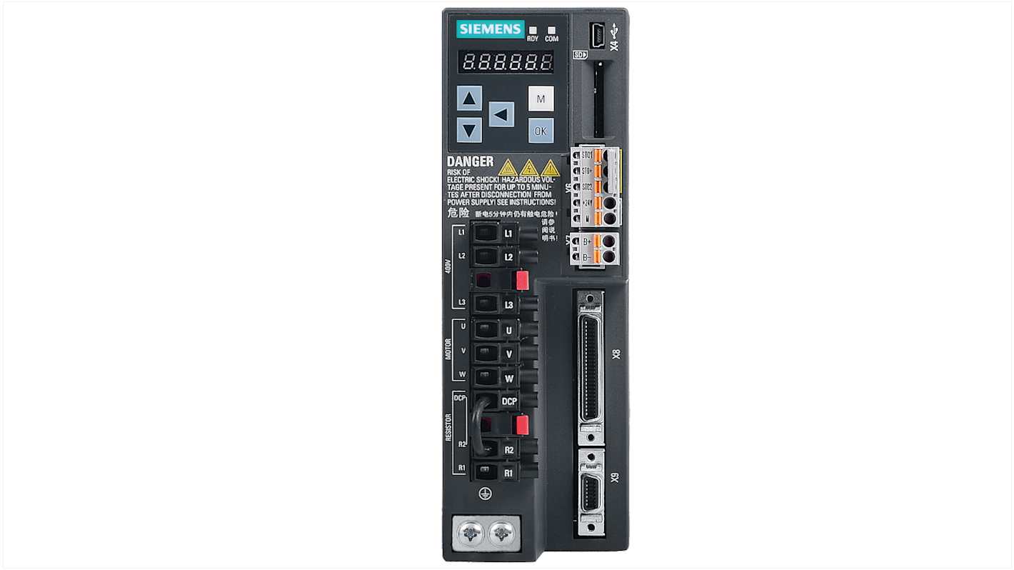 Servodrive Siemens, trifásico, 380 - 480 V., 3,6 A, 0,4 kW