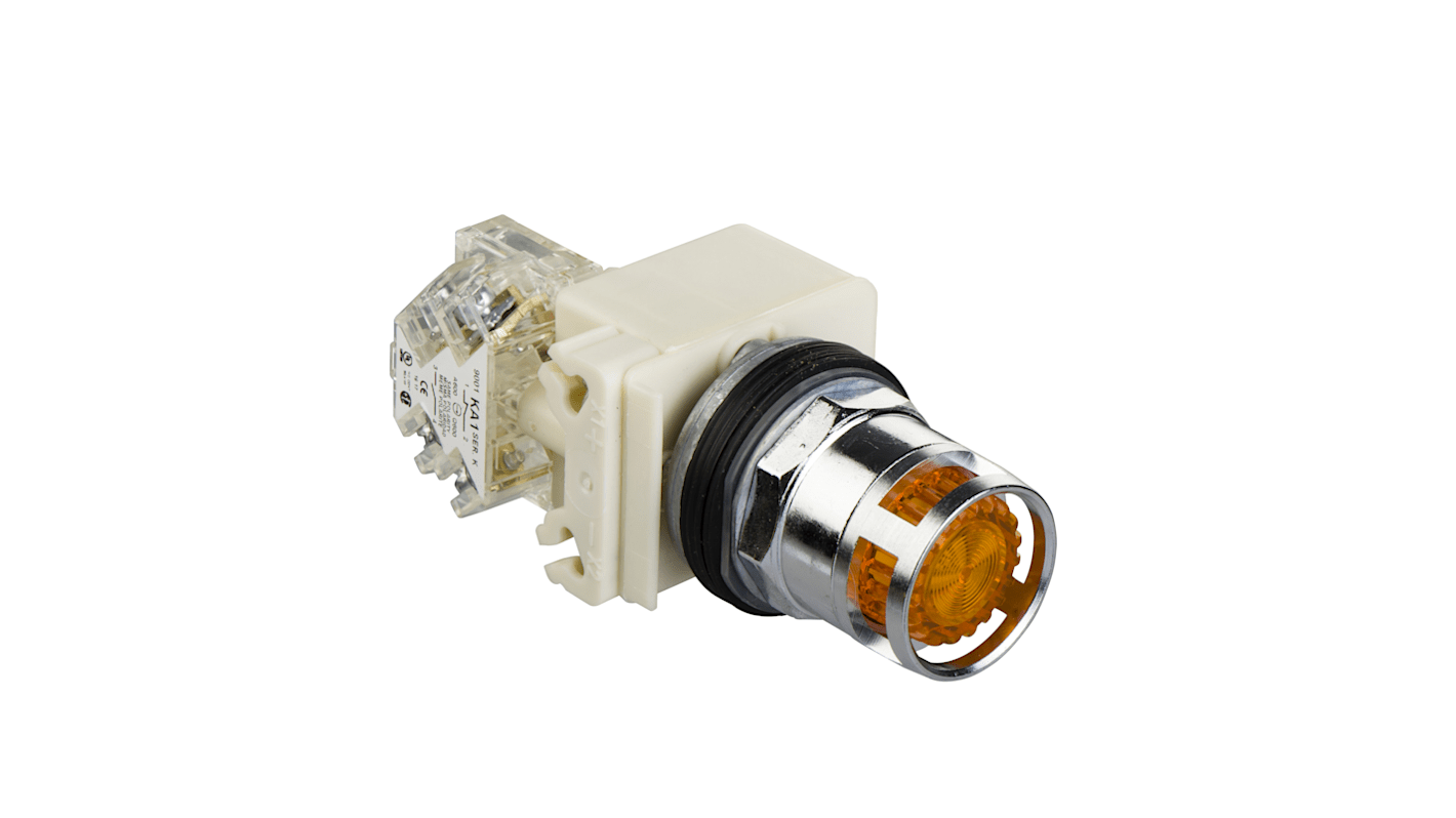 Unità completa pulsante Schneider Electric, 1 NO + 1 NC, luminoso, IP66 Montaggio a pannello