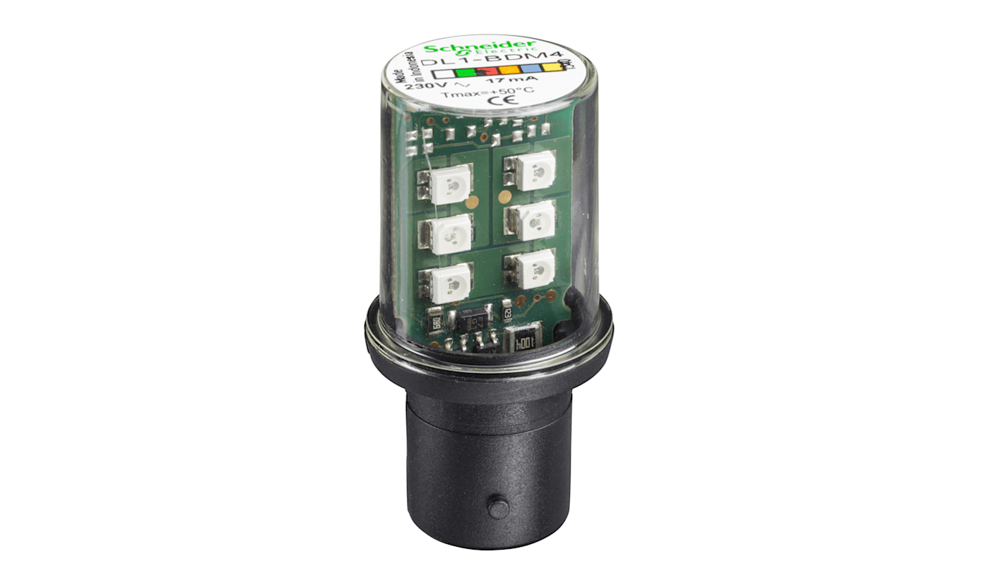 Schneider Electric LED-Lampe 230 V, BA15d Sockel Gelb