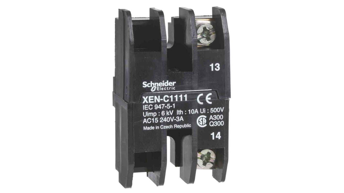 Schneider Electric XENC Kontaktblock, 1 Öffner, 240V Schraubanschluss