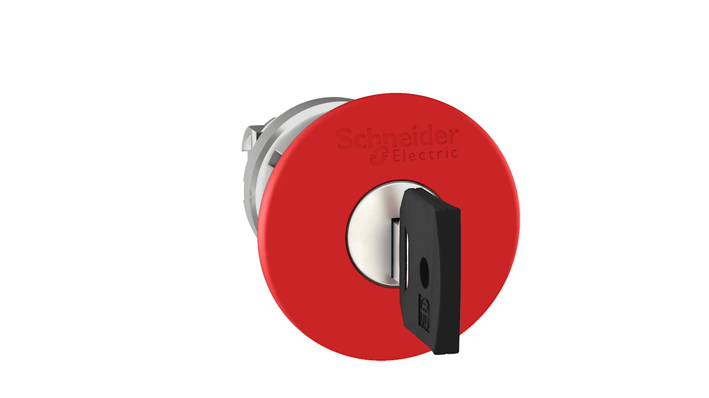 Schneider Electric ZB4 Series Key Release Emergency Stop Push Button, Panel Mount, 22mm Cutout