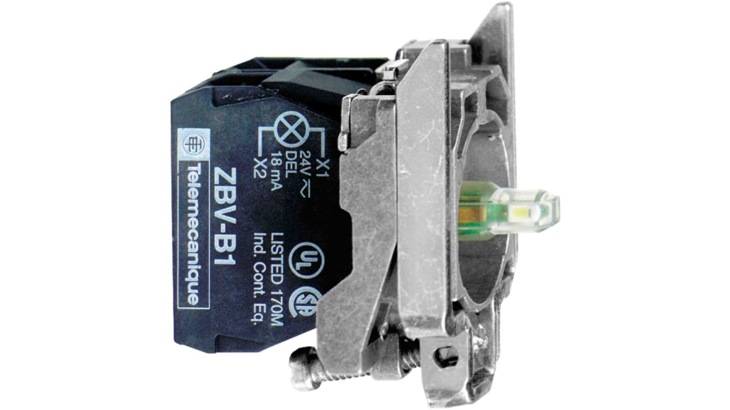 Schneider Electric ZB4 Lichtblock Anzeigenblock LED, 1 Wechsler, 120V Schraubanschluss