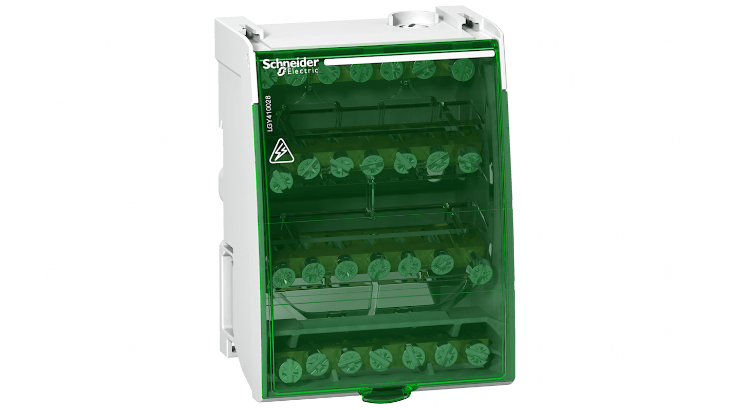 LGY410028 Schneider Electric Distribution Block, 7 Way, 100A, 230 V
