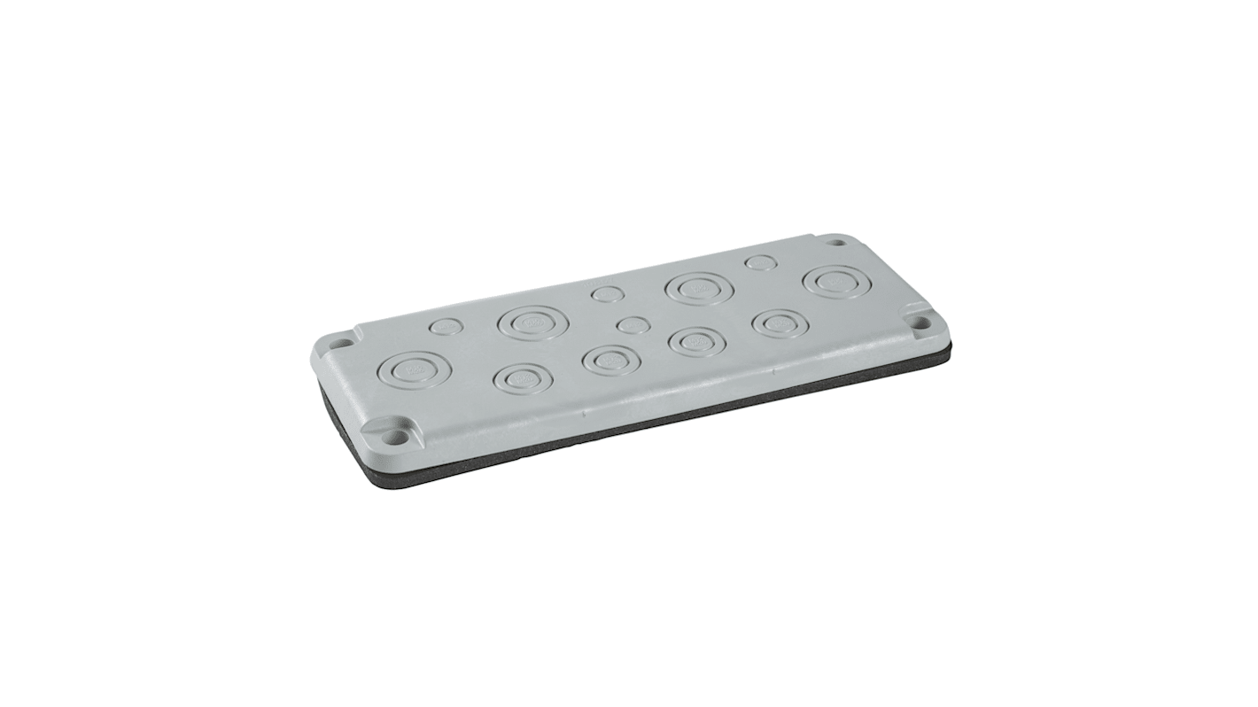 Schneider Electric RAL 7035 Gland Plate, 85mm H, 215mm W for Use with Cable Management Accessory