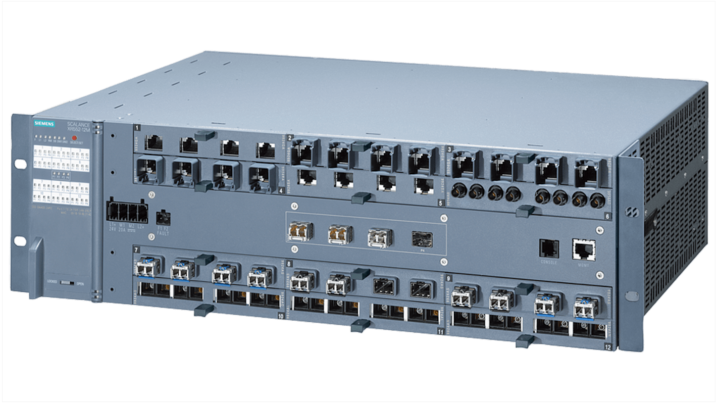 Siemens Ethernet Switch, 12 RJ45 Ports, 10/100/1000/10000Mbit/s Transmission, 24V dc