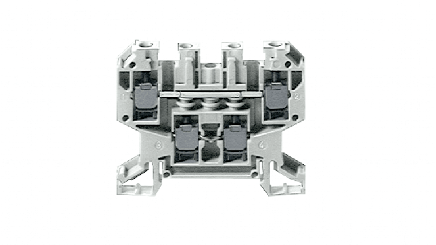 Siemens 8WA Series Blue DIN Rail Terminal Block, 4mm², Screw Termination