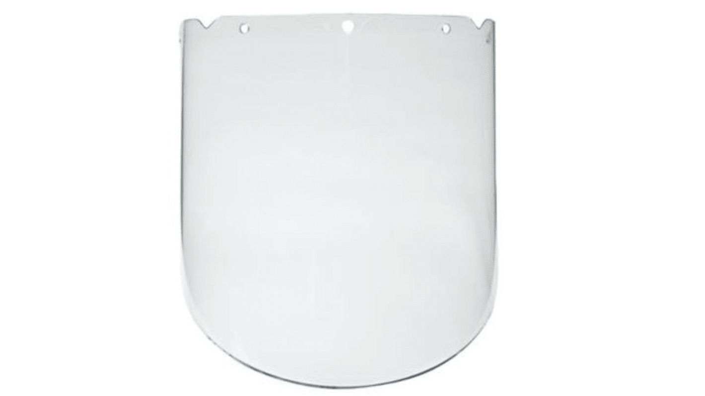 MSA Safety Clear Propionate Face Shield with Brow Guard , Resistant To Chemical splash, Impact