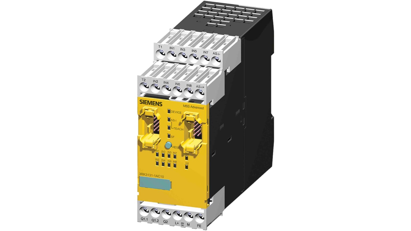 Siemens SIRIUS 3RK3 Series Safety Controller, 8 Safety Inputs, 12 Safety Outputs, 300 V